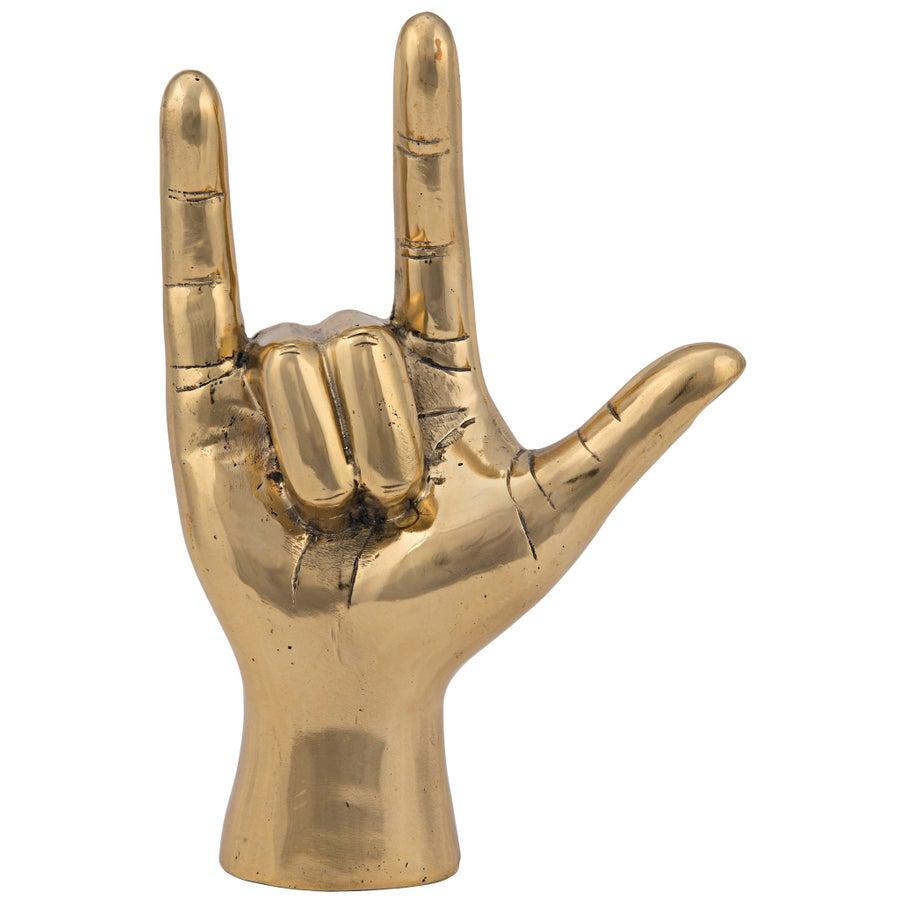 I Love You, Brass-Noir Furniture-Blue Hand Home