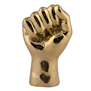 The Solidarity Fist, Brass-Noir Furniture-Blue Hand Home