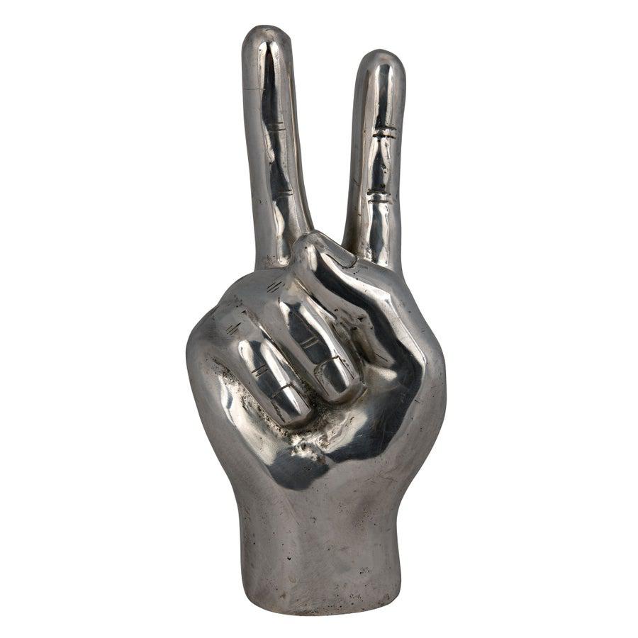 Peace Sign, Silver-Noir Furniture-Blue Hand Home
