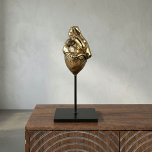 Heart, Brass and Iron-Noir Furniture-Blue Hand Home