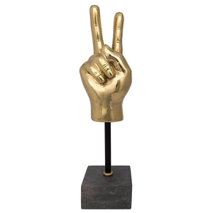 Peace Sign On Stand-Noir Furniture-Blue Hand Home