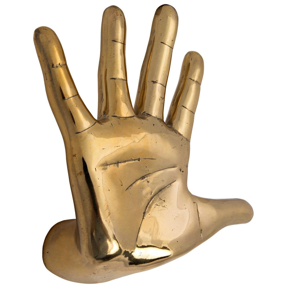 Hand On The Wall, Brass-Noir Furniture-Blue Hand Home