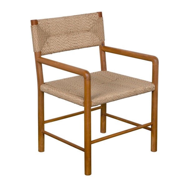 Franco Arm Chair, Teak with Synthetic Woven-Noir Furniture-Blue Hand Home