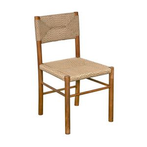 Franco Side Chair, Teak with Synthetic Woven-Noir Furniture-Blue Hand Home