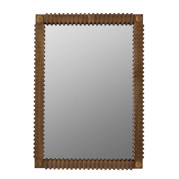 Rift Mirror, Teak-Blue Hand Home