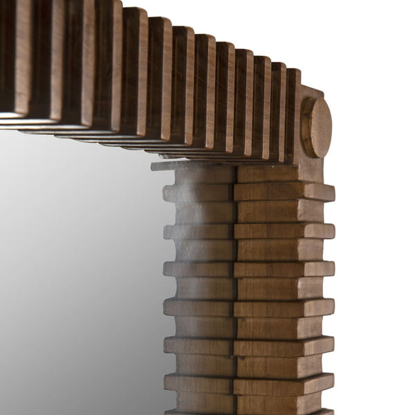 Rift Mirror, Teak-Blue Hand Home