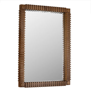 Rift Mirror, Teak-Blue Hand Home