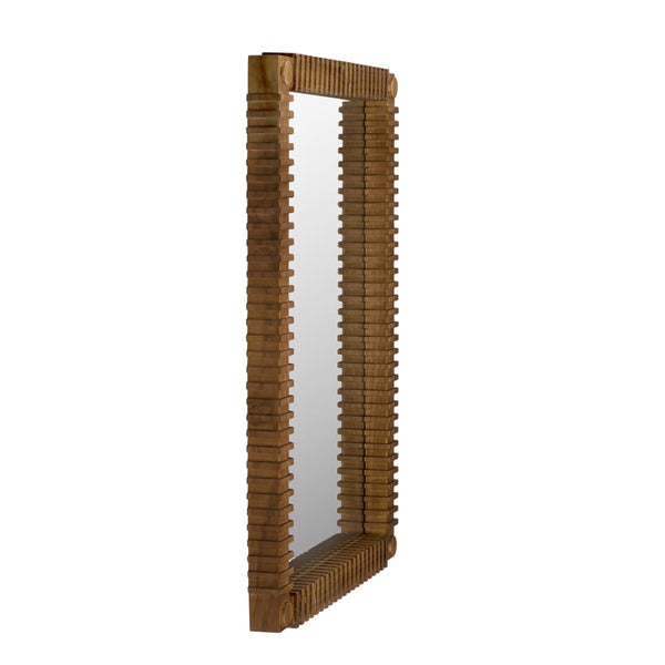 Rift Mirror, Teak-Blue Hand Home