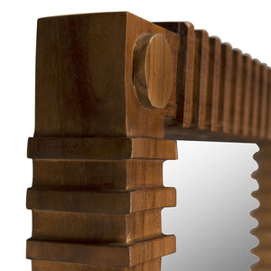 Rift Mirror, Teak-Blue Hand Home