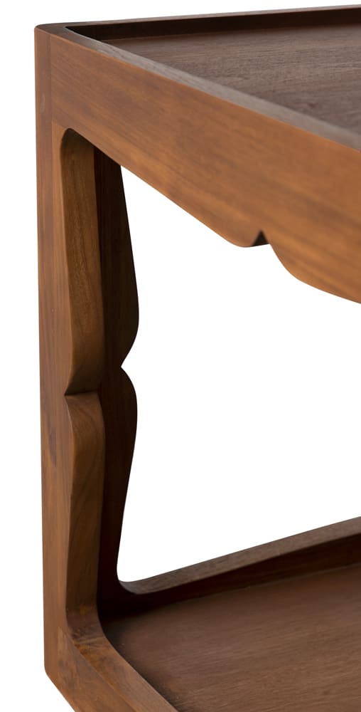 Kabbal Side Table, Low-Blue Hand Home