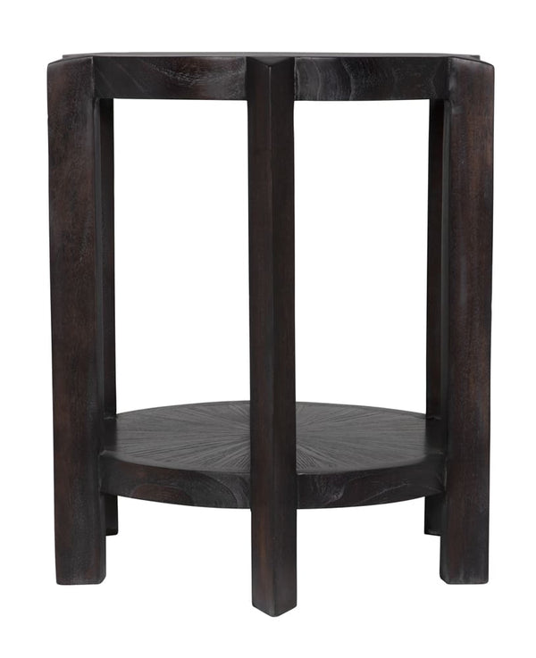 Yuhuda Small Side Table, Sombre Finish by Noir-Blue Hand Home