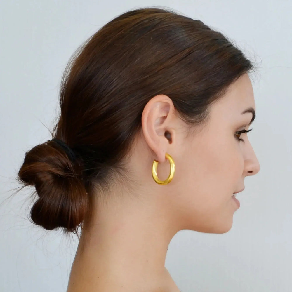 Grasse Hoop Earrings-Blue Hand Home