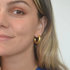 Yael Hoop Earrings-Blue Hand Home