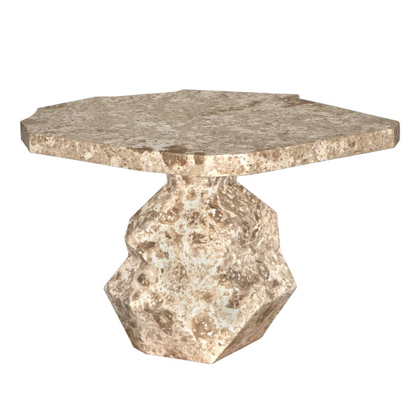 Rind Table, White Marble by Noir-Blue Hand Home