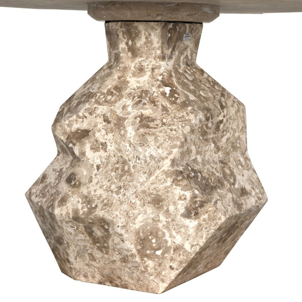Rind Table, White Marble by Noir-Blue Hand Home