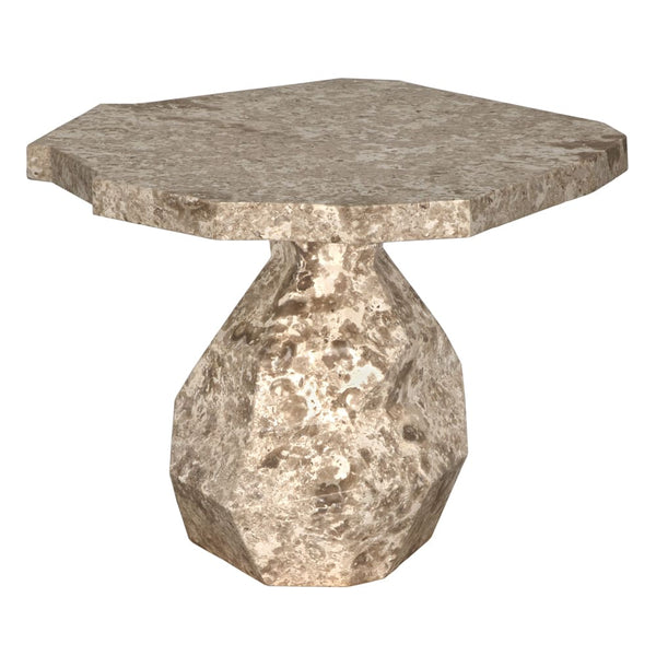 Rind Table, White Marble by Noir-Blue Hand Home