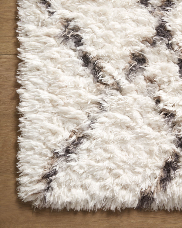 Angela Rose x Loloi Amira Rugs - Ivory / Bark-Blue Hand Home