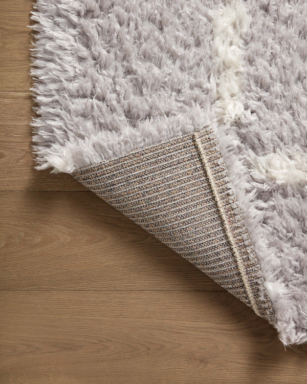 Angela Rose x Loloi Amira Rugs - Silver / Ivory-Blue Hand Home