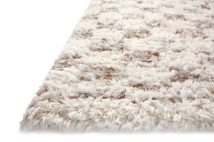 Angela Rose x Loloi Amira Rugs - Ivory / Pebble-Blue Hand Home