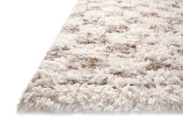 Angela Rose x Loloi Amira Rugs - Ivory / Pebble-Blue Hand Home