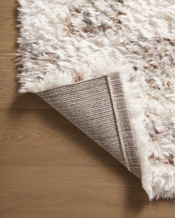 Angela Rose x Loloi Amira Rugs - Ivory / Pebble-Blue Hand Home