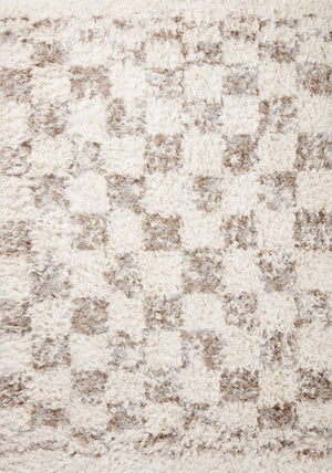 Angela Rose x Loloi Amira Rugs - Ivory / Pebble-Blue Hand Home