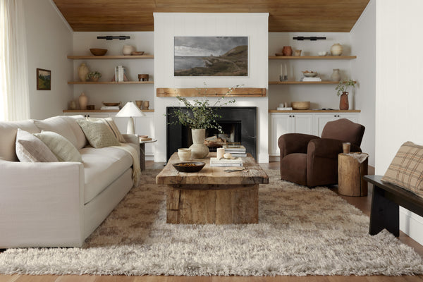 Angela Rose x Loloi Amira Rugs - Ivory / Pebble-Blue Hand Home