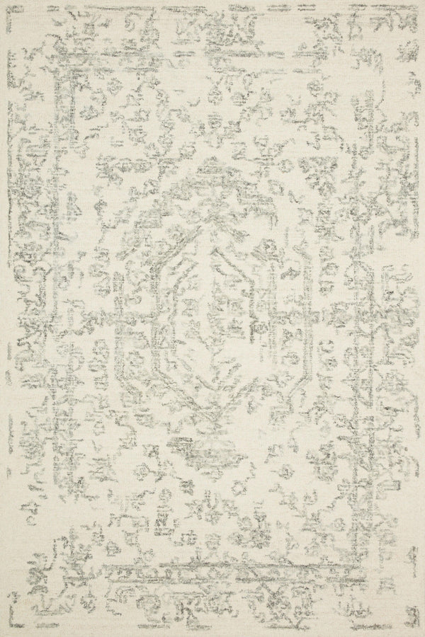 Magnolia Home by Joanna Gaines x Loloi Annie Rug - White / Grey-Blue Hand Home