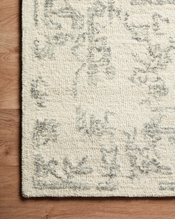 Magnolia Home by Joanna Gaines x Loloi Annie Rug - White / Grey-Blue Hand Home