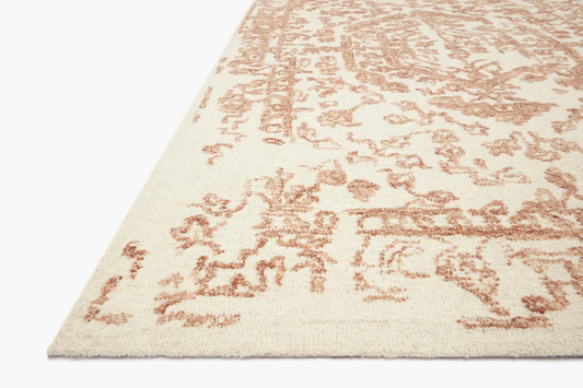 Annie Rug Magnolia Home by Joanna Gaines - ANN-01 White/Rust-Blue Hand Home