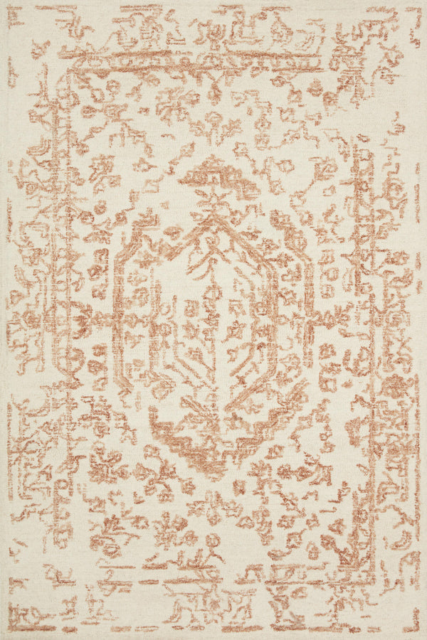 Magnolia Home by Joanna Gaines x Loloi Annie Rug - White / Rust-Blue Hand Home