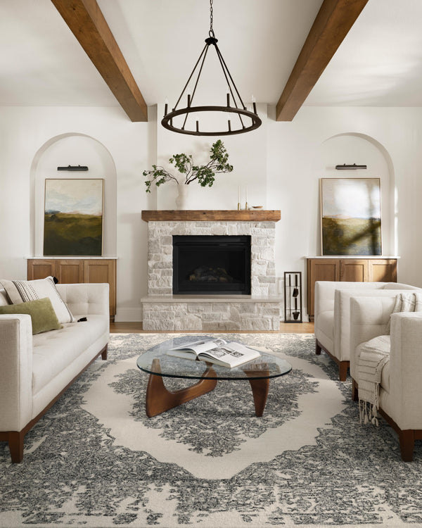 Magnolia Home by Joanna Gaines x Loloi Annie Rug - White / Black-Blue Hand Home