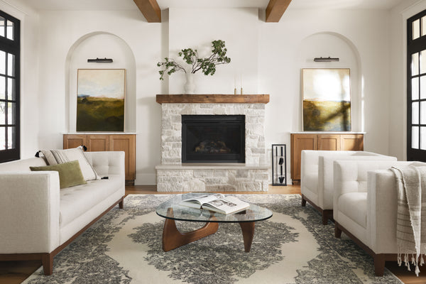 Magnolia Home by Joanna Gaines x Loloi Annie Rug - White / Black-Blue Hand Home