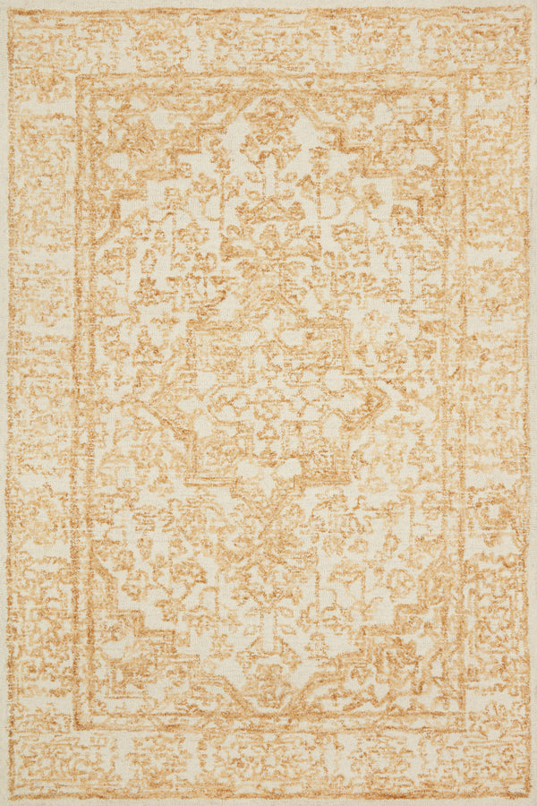 Magnolia Home by Joanna Gaines x Loloi Annie Rug - White / Gold-Blue Hand Home