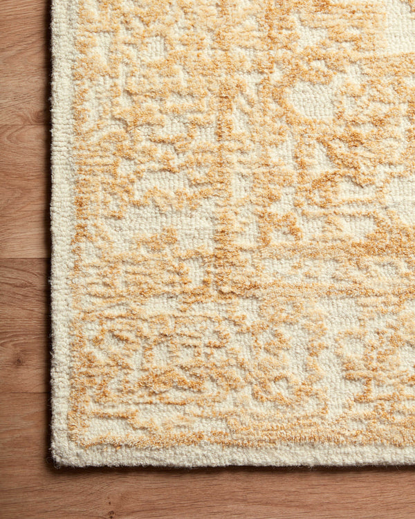 Magnolia Home by Joanna Gaines x Loloi Annie Rug - White / Gold-Blue Hand Home