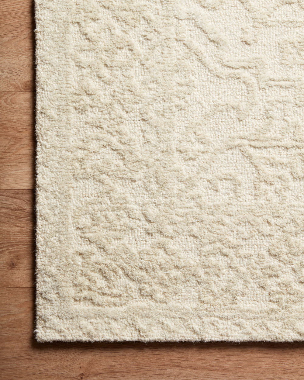 Magnolia Home by Joanna Gaines x Loloi Annie Rug - White / Lt Grey-Blue Hand Home