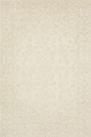 Magnolia Home by Joanna Gaines x Loloi Annie Rug - White / Lt Grey-Blue Hand Home