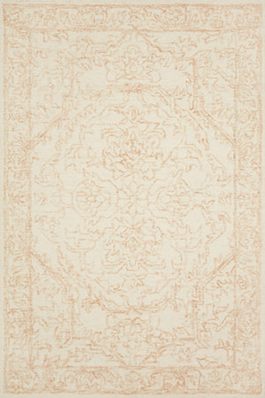 Magnolia Home by Joanna Gaines x Loloi Annie Rug - White / Pink-Blue Hand Home