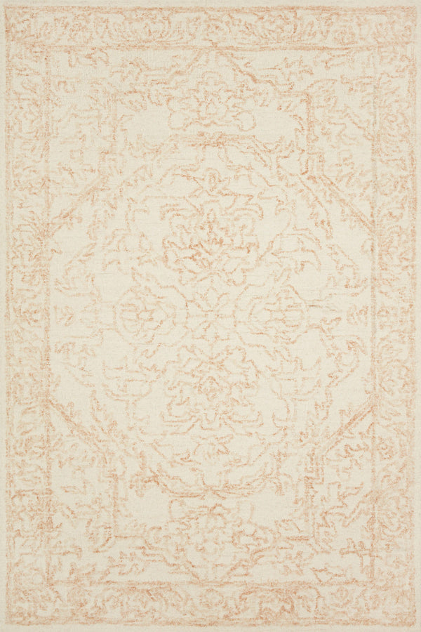 Magnolia Home by Joanna Gaines x Loloi Annie Rug - White / Pink-Blue Hand Home