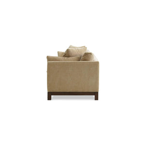Bramble Aberdeen Sofa in Walnut w/ Thames French Yellow Performance Fabric-Bramble-Blue Hand Home