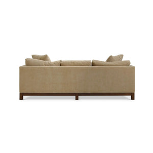 Bramble Aberdeen Sofa in Walnut w/ Thames French Yellow Performance Fabric-Bramble-Blue Hand Home