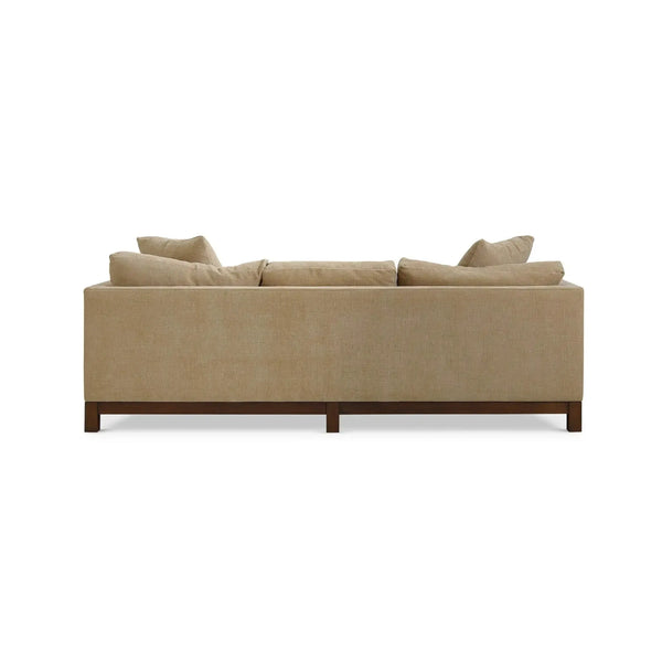 Bramble Aberdeen Sofa in Walnut w/ Thames French Yellow Performance Fabric-Bramble-Blue Hand Home