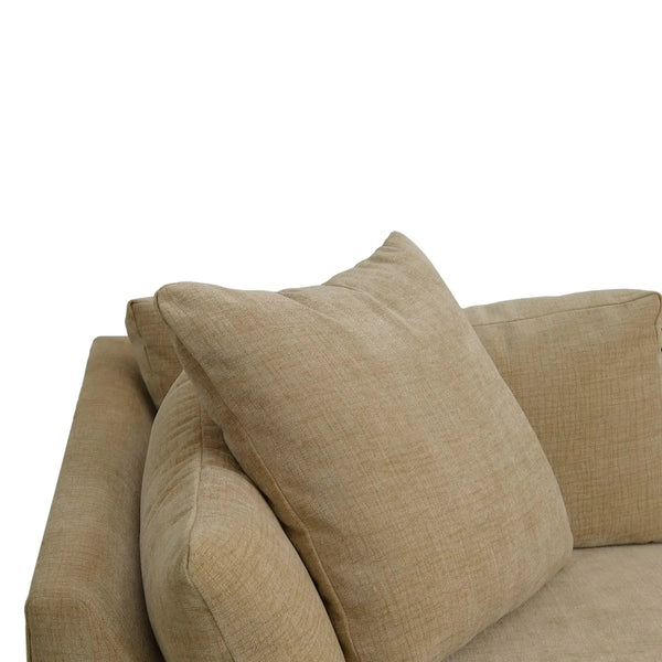 Bramble Aberdeen Sofa in Walnut w/ Thames French Yellow Performance Fabric-Bramble-Blue Hand Home
