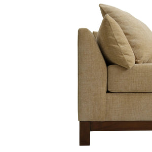 Bramble Aberdeen Sofa in Walnut w/ Thames French Yellow Performance Fabric-Bramble-Blue Hand Home