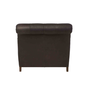 Acacia Chair Leather-Blue Hand Home