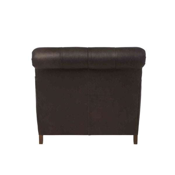 Acacia Chair Leather-Blue Hand Home