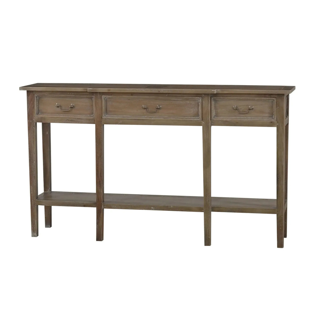 Bramble Amherst Narrow Console Table In Straw Wash-Bramble-Blue Hand Home