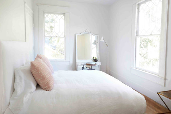 Chic April Upholstered Bed Frame: Sustainable FSC Wood, Easy-Care Slipcover, Multiple Sizes
