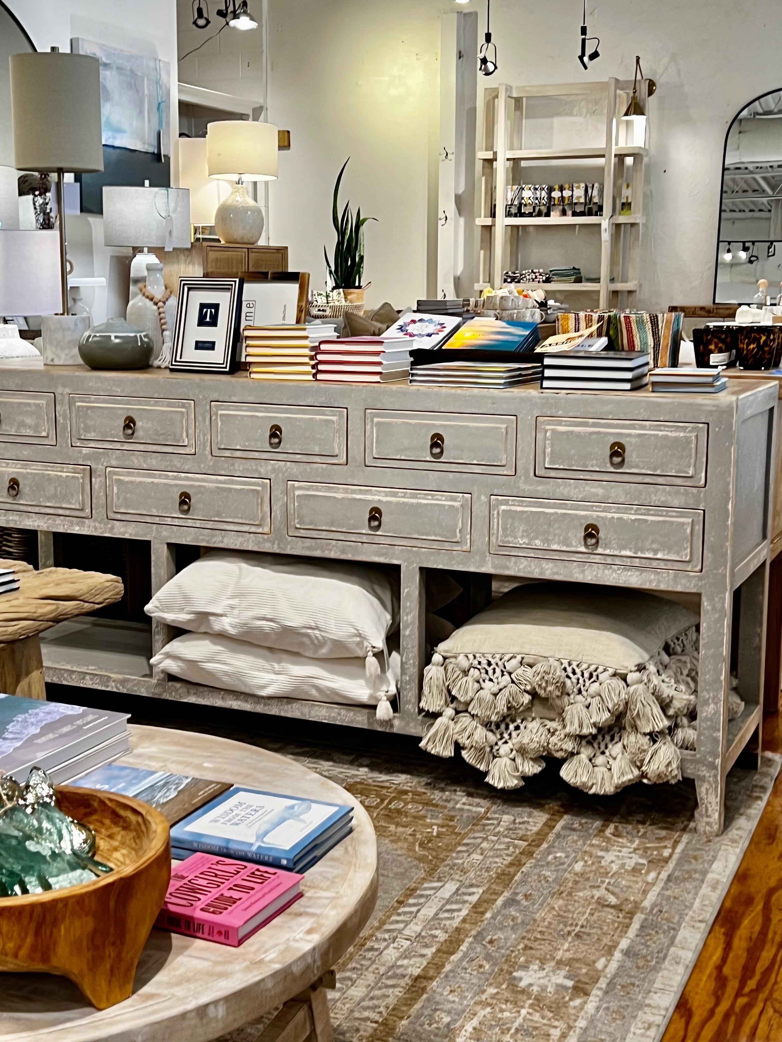 Jorris Elm Nine Drawer Console