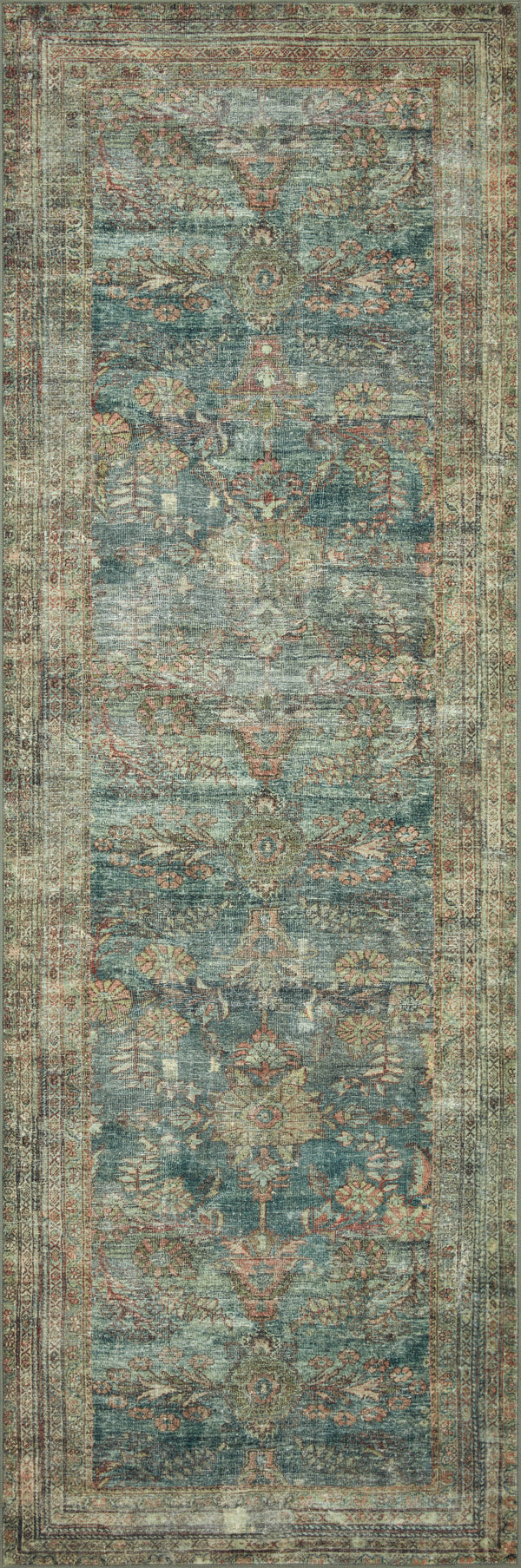 Magnolia Home by Joanna Gaines x Loloi Banks Rug - Ocean / Spice-Blue Hand Home